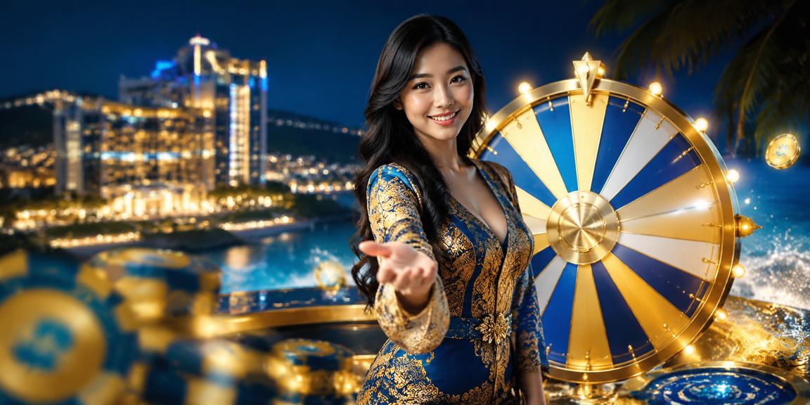 A roulette table at Genting Highlands featuring a vibrant Malaysian batik theme