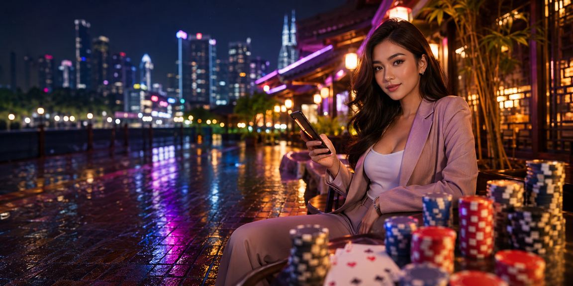 A Malaysian user in Selangor playing online poker games responsibly and in control